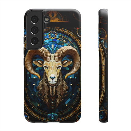 Aries Astrology Stained Glass Design Phone Case