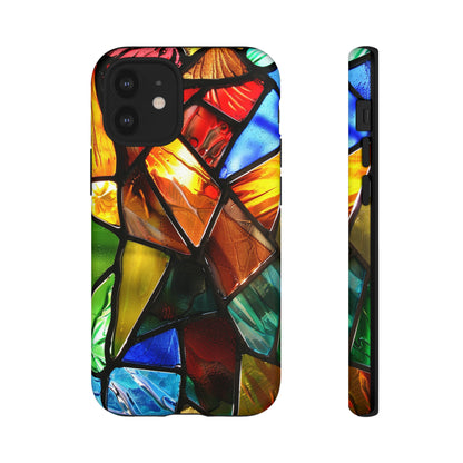 Color Explosion Abstract Stained Glass Phone Case