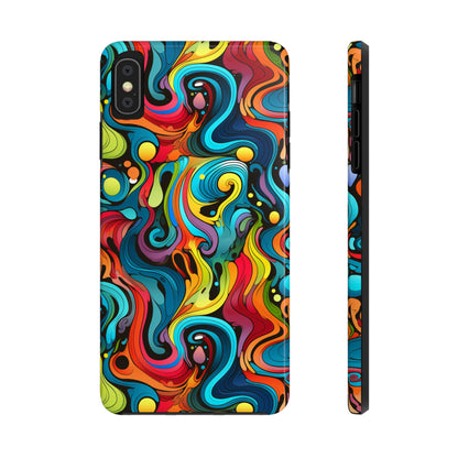 Psychedelic Rainbow Tough iPhone Case | Embrace Vibrant Style and Reliable Protection