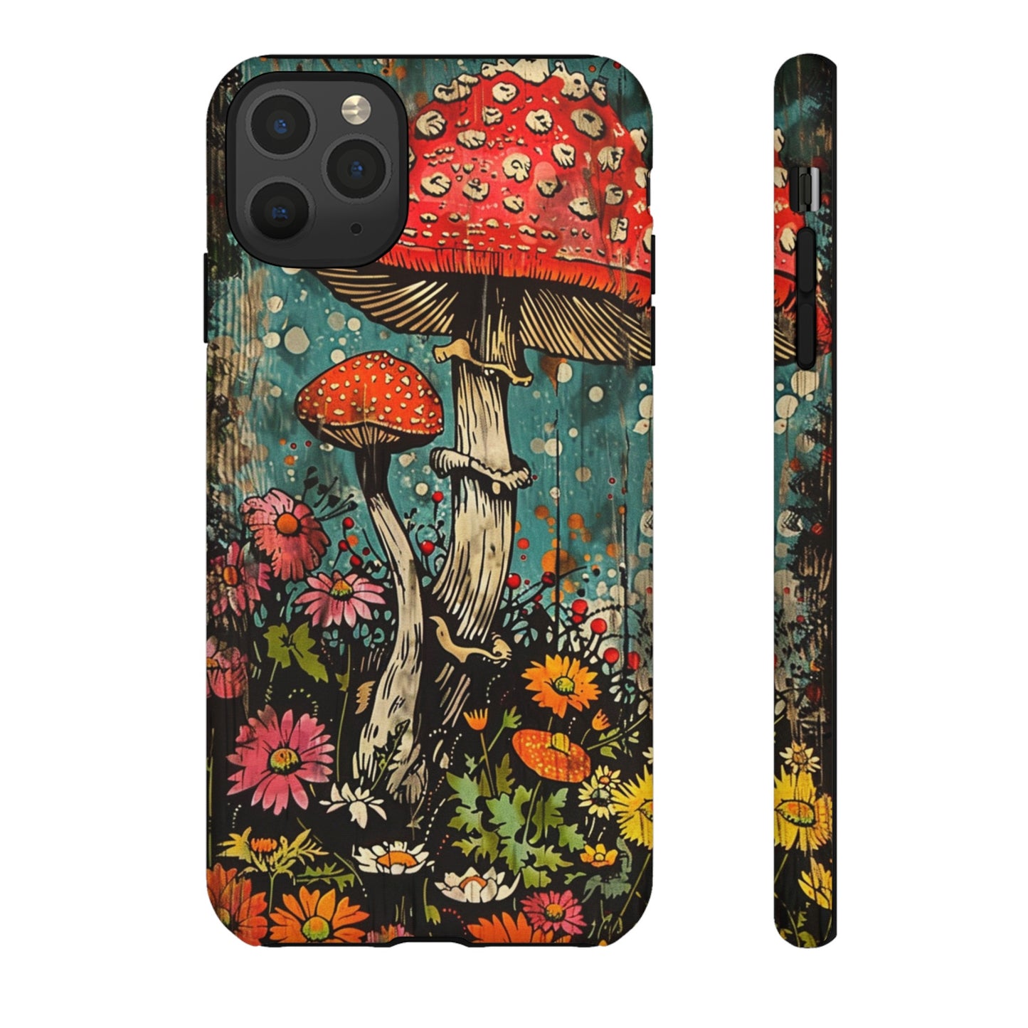 Trippy Magic Mushroom Retro Art Phone Case