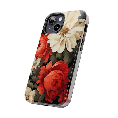 Vintage Floral Aesthetic Phone Tough Case Antique Print for iPhone 14 11 Pro 12 13 XR XS X 7+ 8 Boho Nature Flowers Cottage Core