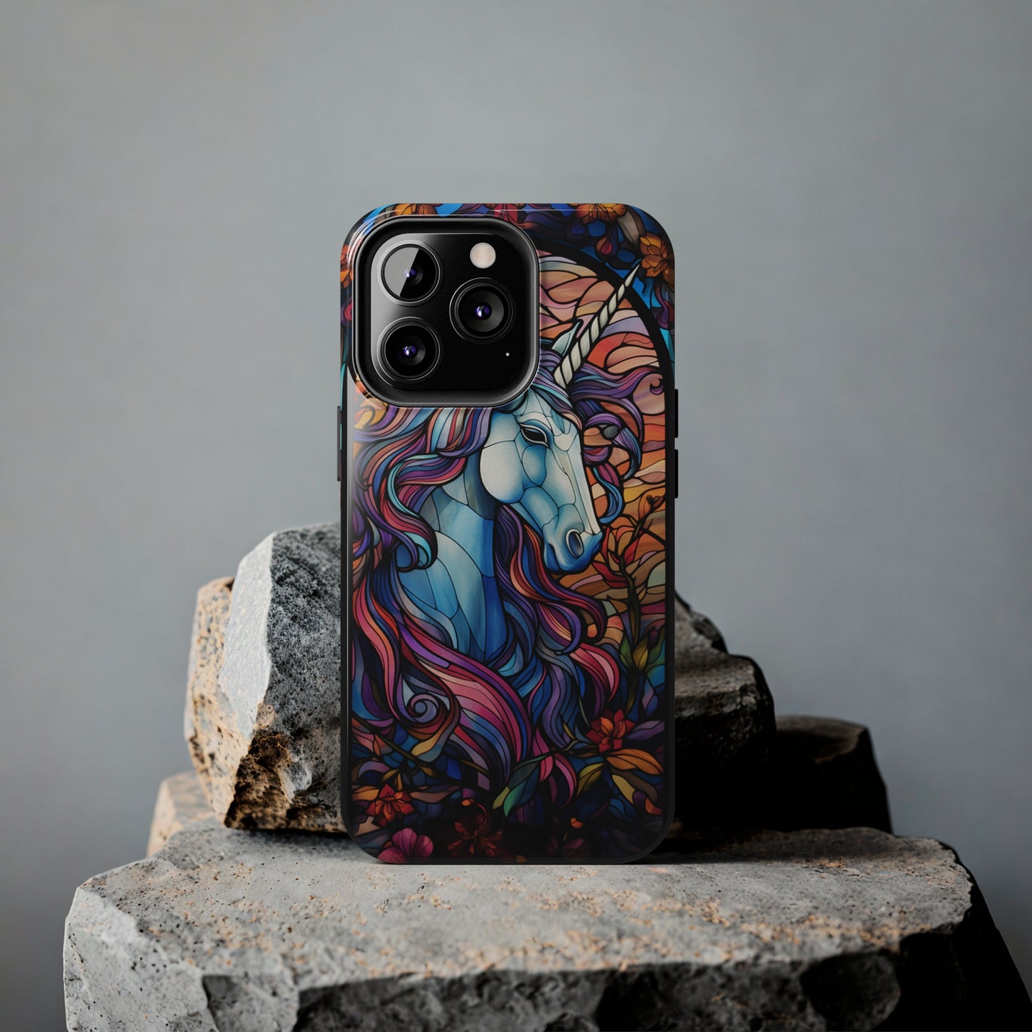 Unicorn Stained Glass iPhone Case | Mythical Beauty and Device Protection