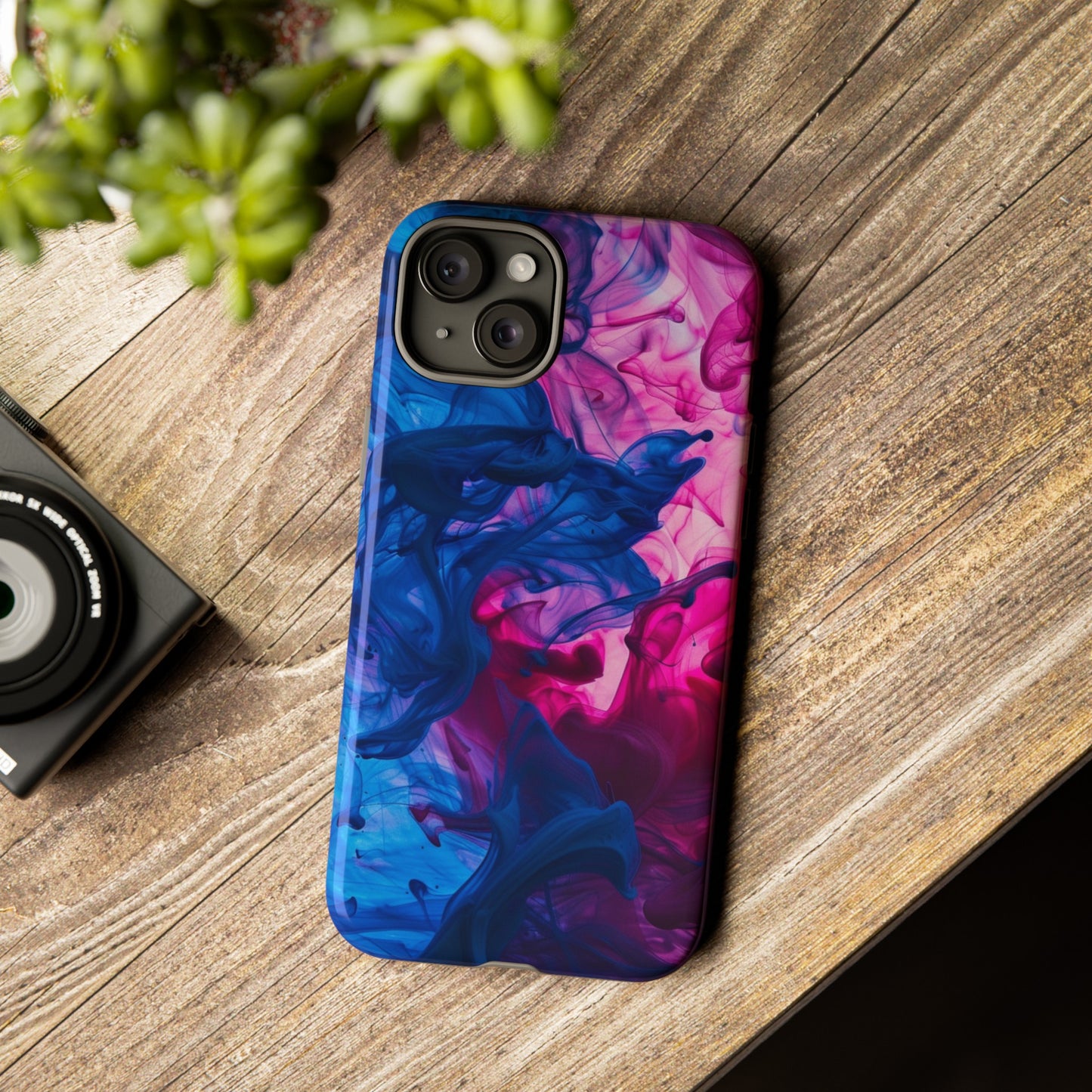 Magenta and Blue Color Explosion Phone Case