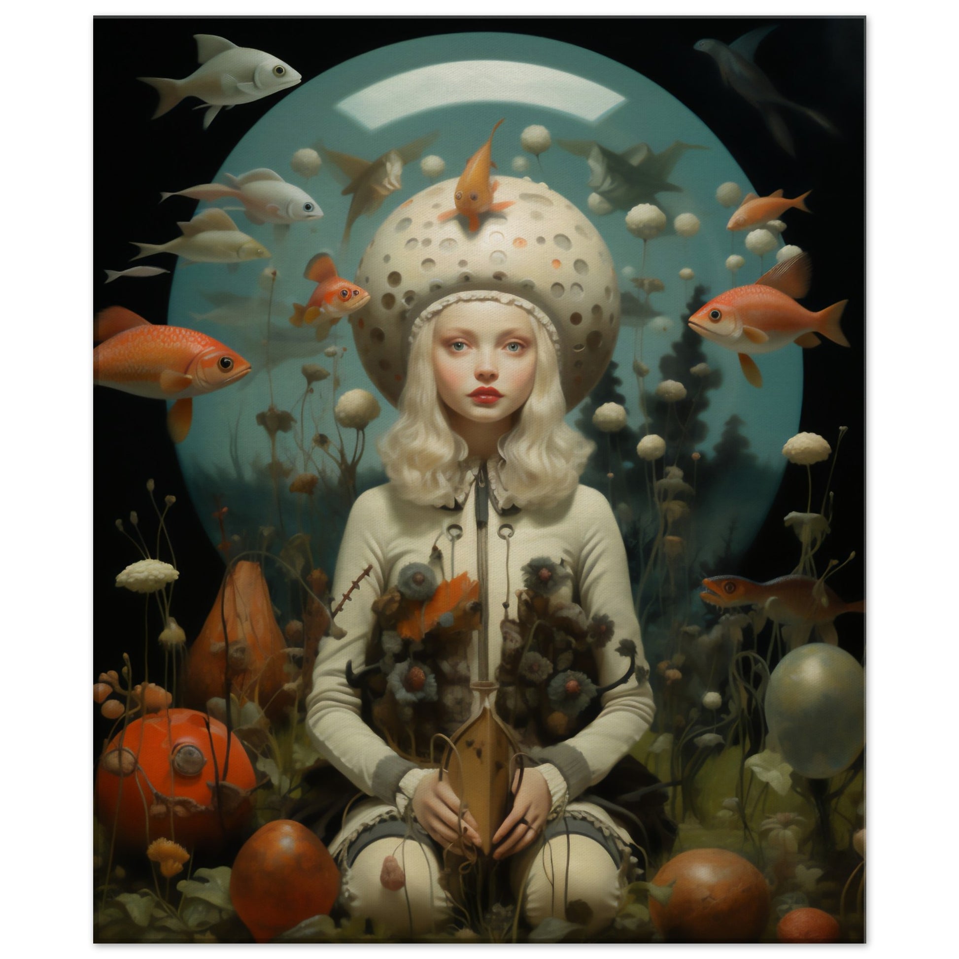 Surrealistic Undersea Escape Pod" Canvas Print