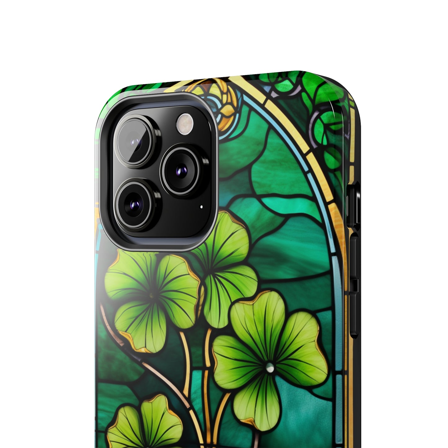 Lucky Charm: Four-Leaf Clover Phone Case | Symbol of Fortune for iPhone Models 11 through 14 Pro Max