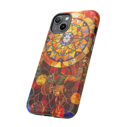 Cosmic Stained Glass Mandala Phone Case