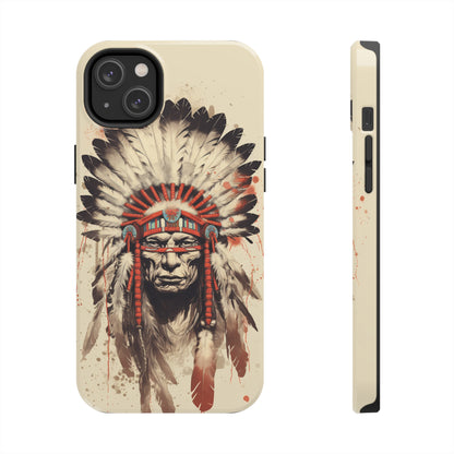 Proud Heritage: Native American Chief Headdress | Iconic Tribal iPhone Case for Models 11 through 14 Pro Max