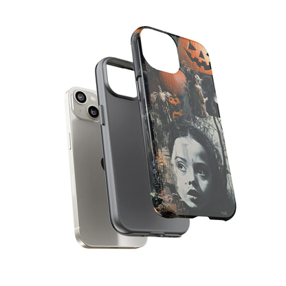 Vintage Halloween Collage Wednesday Goth Style Jackolantern Spooky Phone Cover