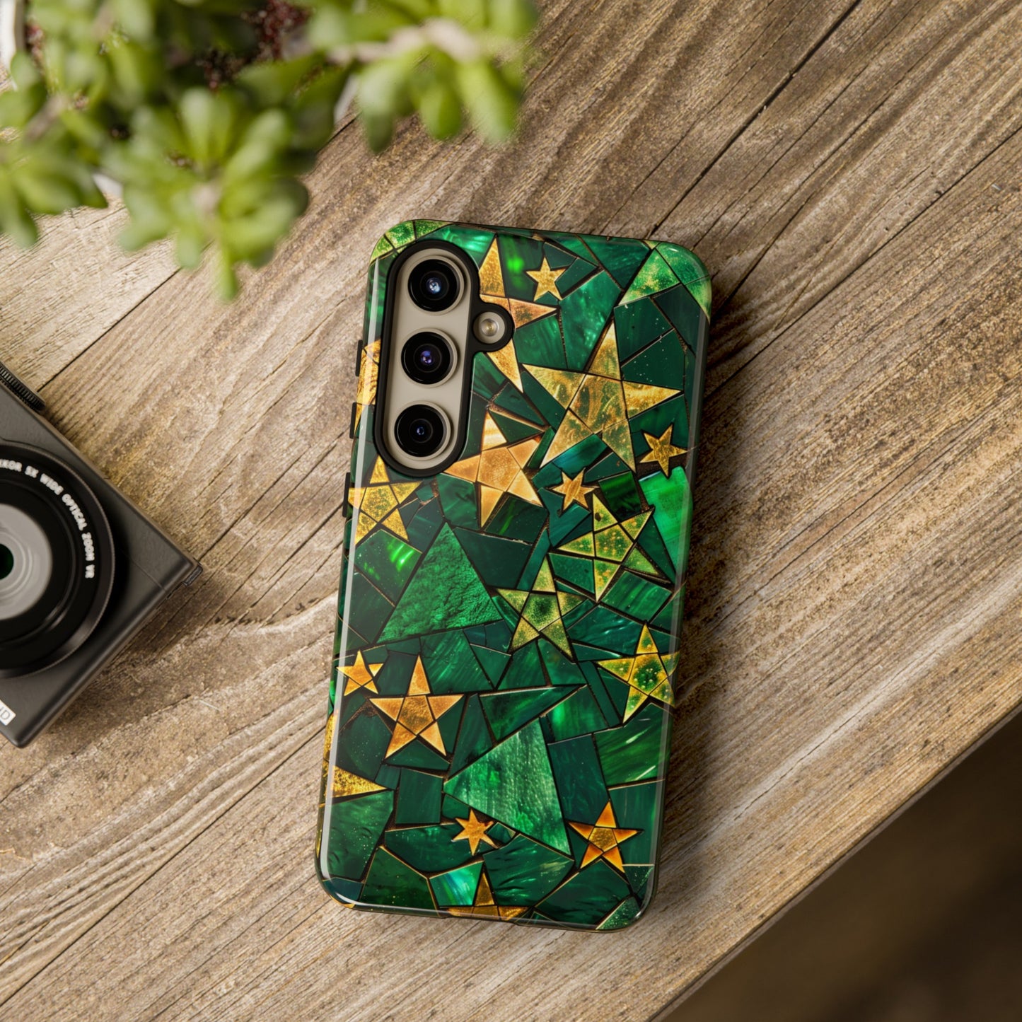 Green Celestial Stained Glass Mosaic Phone Case