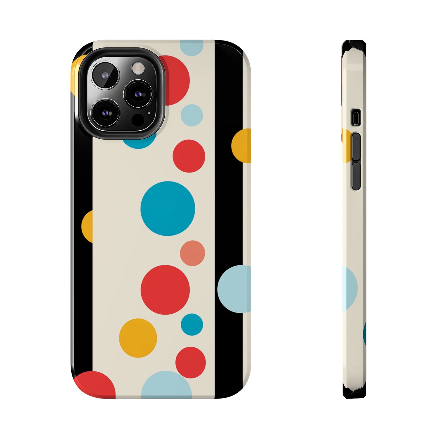 Classic Meets Creative: Abstract Polka Dots Tough Case for iPhone