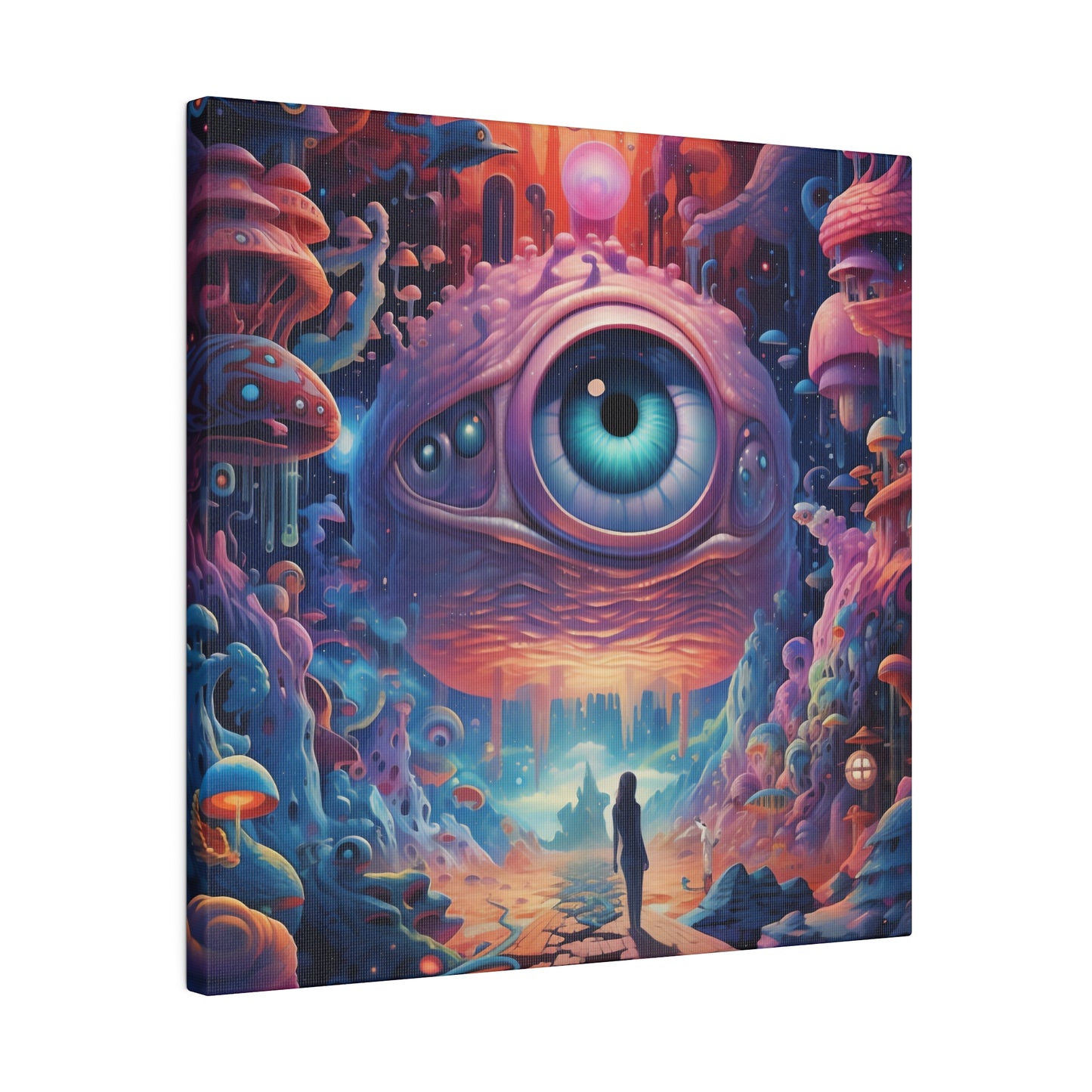 Journey of the Minds Eye Psychedelic Art | Vibrant Stretched Canvas Print