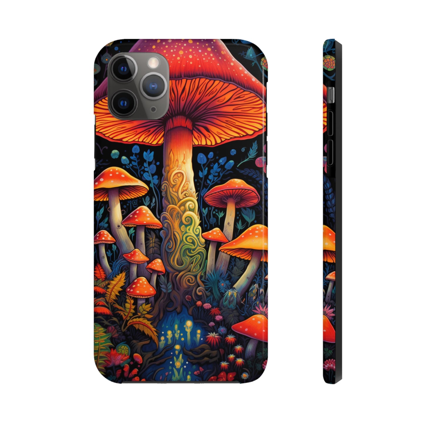 Trippy Magic Mushroom Tough iPhone Case | Psychedelic Art Phone Cover