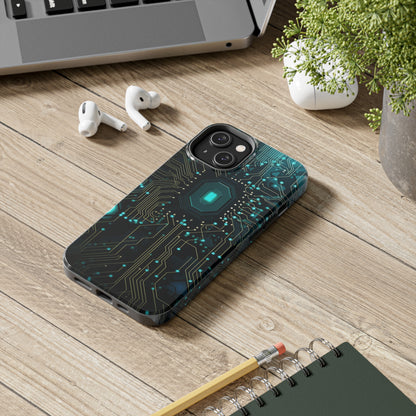 Neon Nexus: Cyberpunk Circuit Board | Futuristic Tech-Inspired iPhone Case