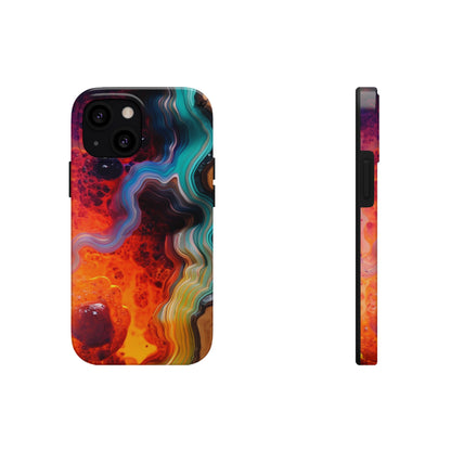 Faux Wood and Colorful Epoxy iPhone Case | Embrace the Beauty of Nature and Vibrant Artistry