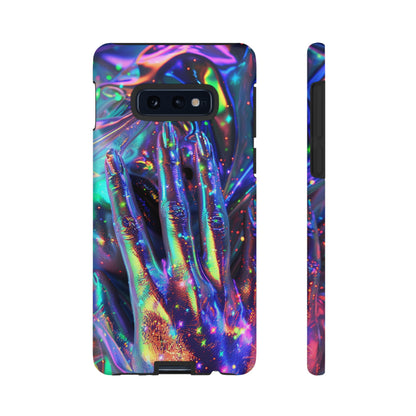 Marbled opalescent Holographic Print Phone Case