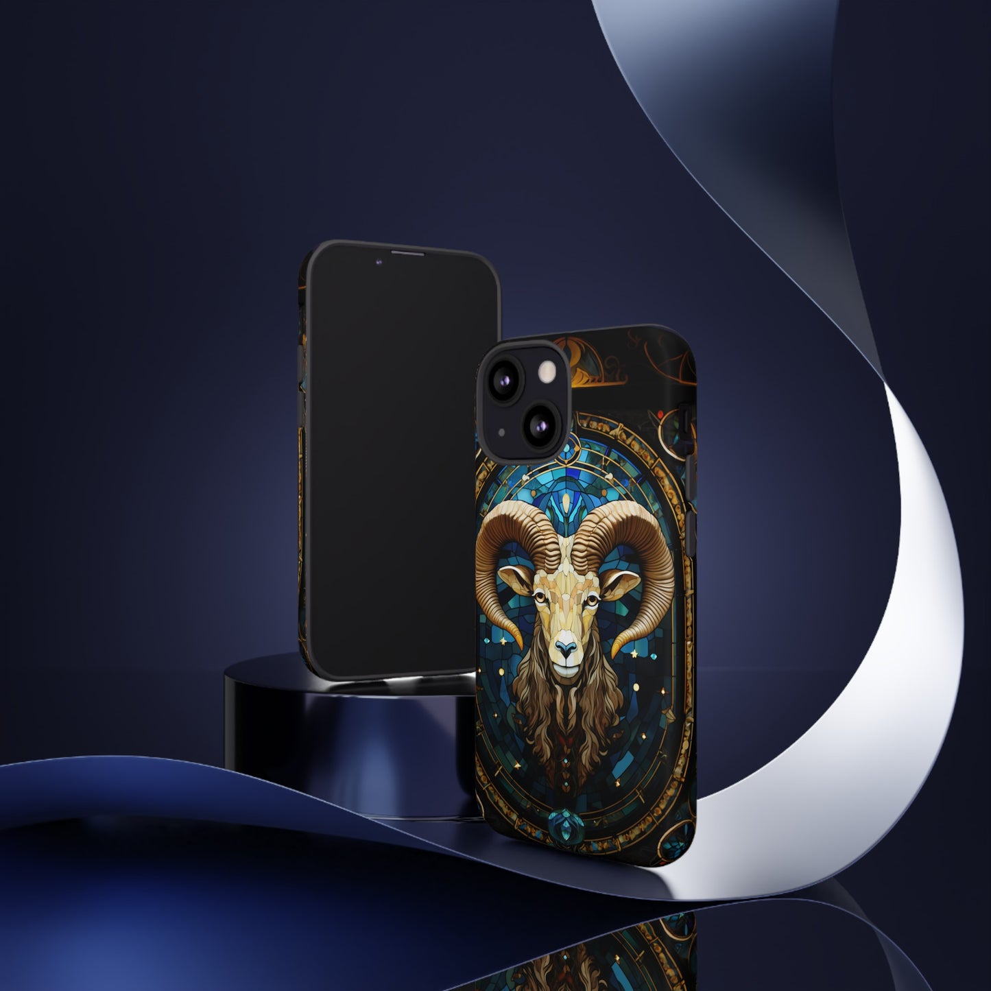 Aries Astrology Stained Glass Design Phone Case