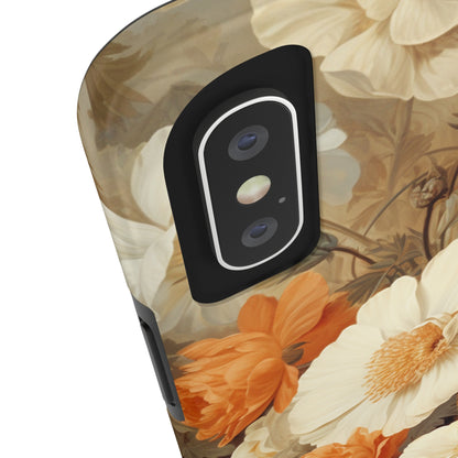 Vintage Floral Aesthetic Phone Tough Case Antique Print for iPhone 14 11 Pro 12 13 XR XS X 7+ 8 Boho Nature Flowers Cottage Core