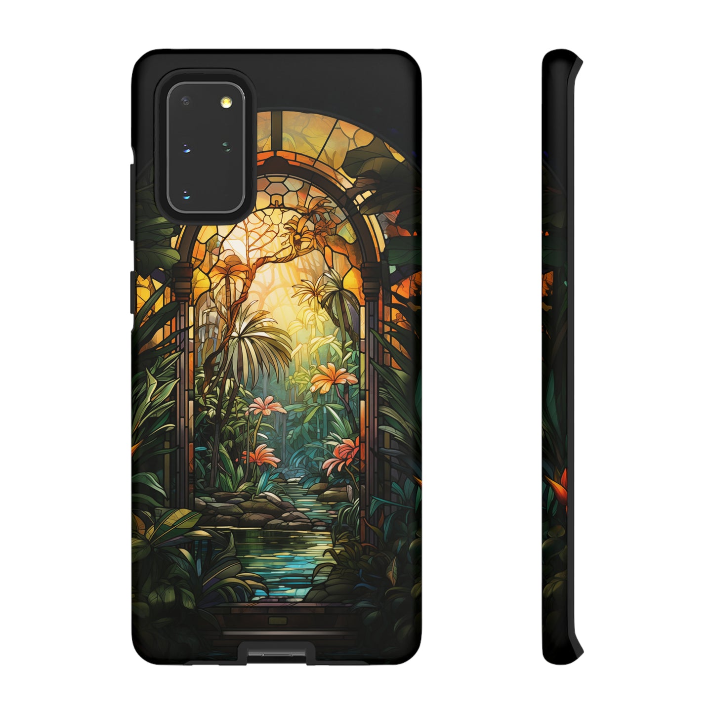 Stained Glass Phone Case Floral Aesthetic Art Nouveau Style