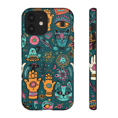 Kabbalistic Kitty Talisman Collage Phone Case