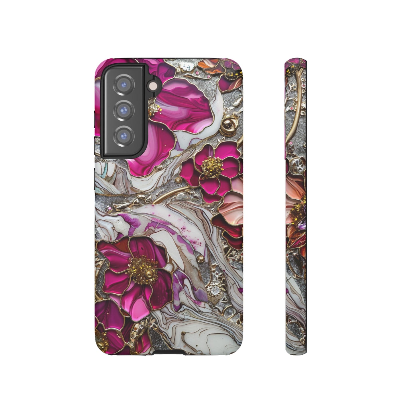 Stained Glass Magenta Floral Paisley Explosion Phone Case