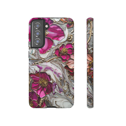 Stained Glass Magenta Floral Paisley Explosion Phone Case