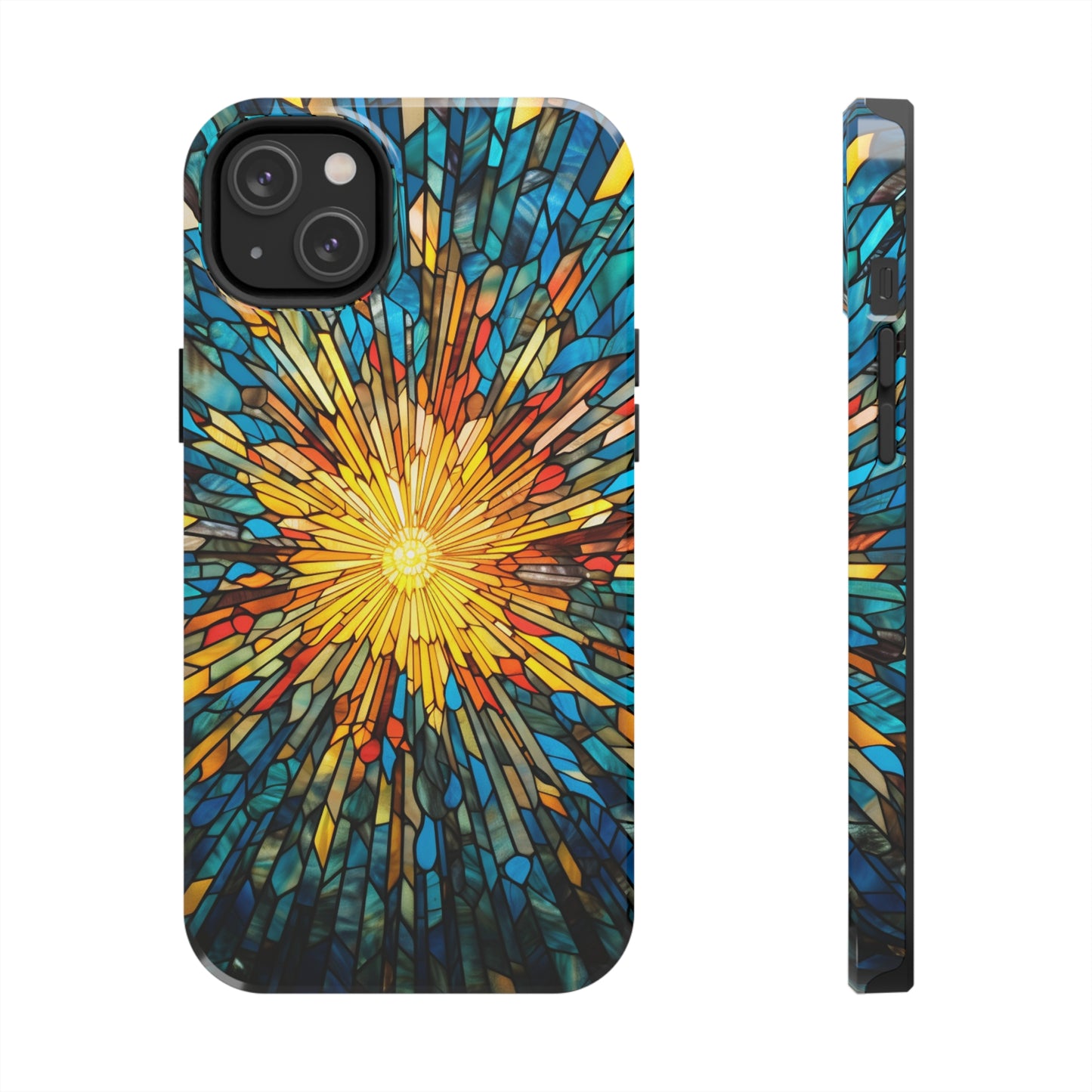 Stained Glass Sunburst Magic | Tough iPhone Case | Embrace Vibrant Style and Reliable Protection