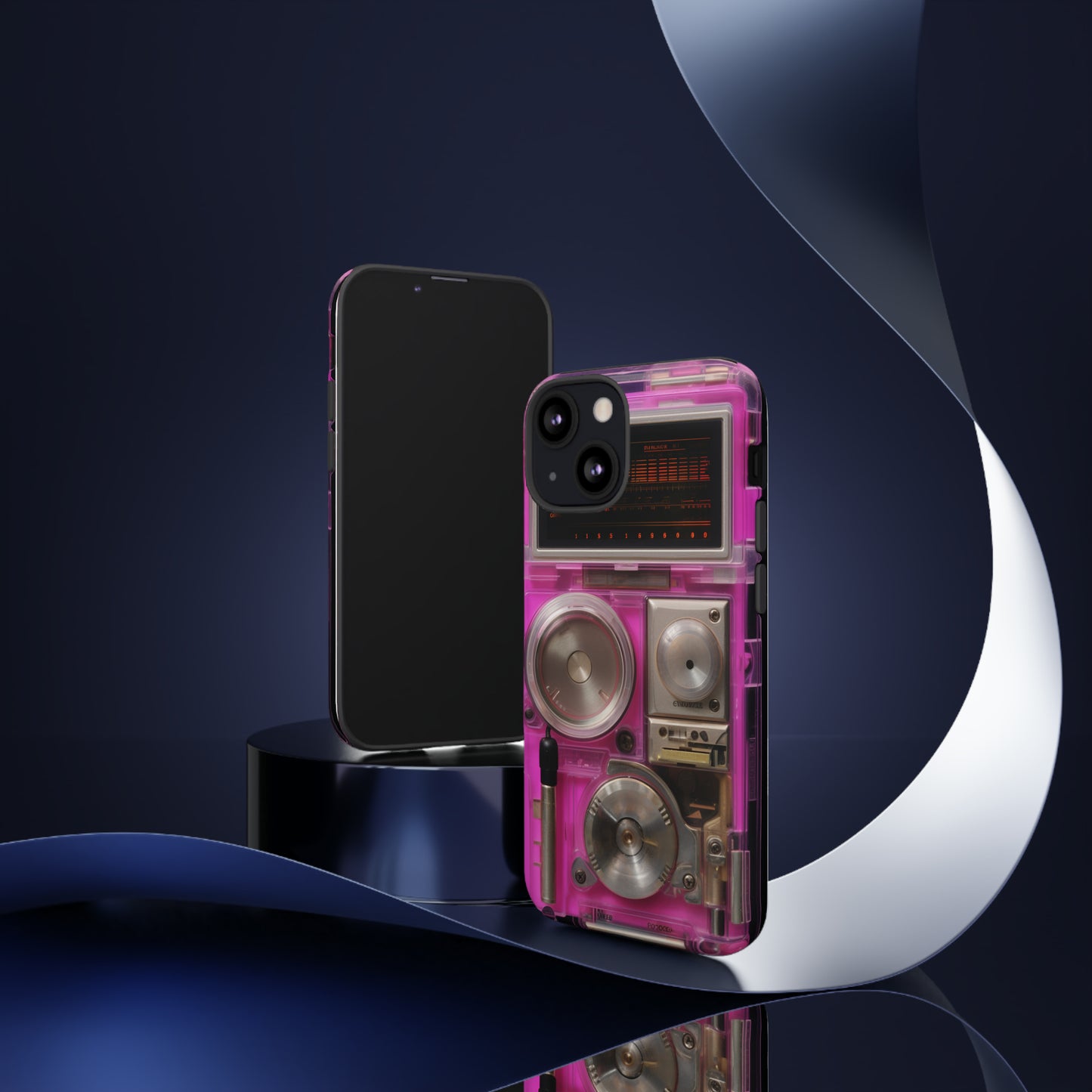 Cyberpunk Techno Gadget Walkman: Retro-Futuristic Premium Tough Phone Case | Iconic Style for iPhone, Samsung Galaxy, and Google Pixel