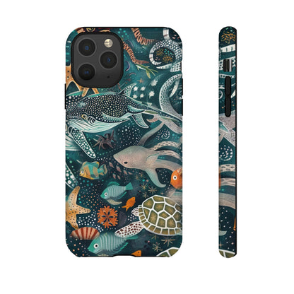 Undersea World Shark, Turtle, Manta Ray Phone Case