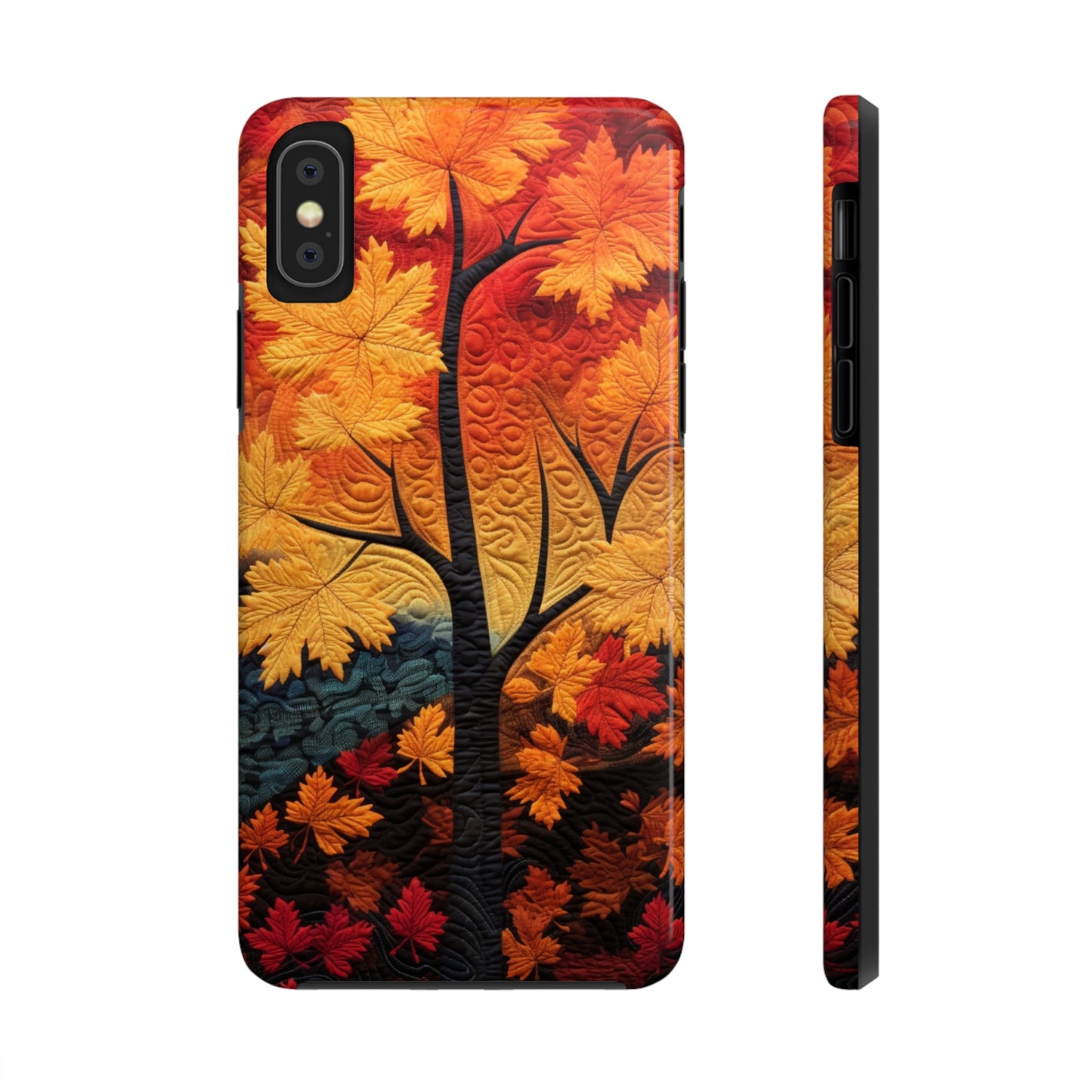 Autumn Forest Embroidered iPhone Case