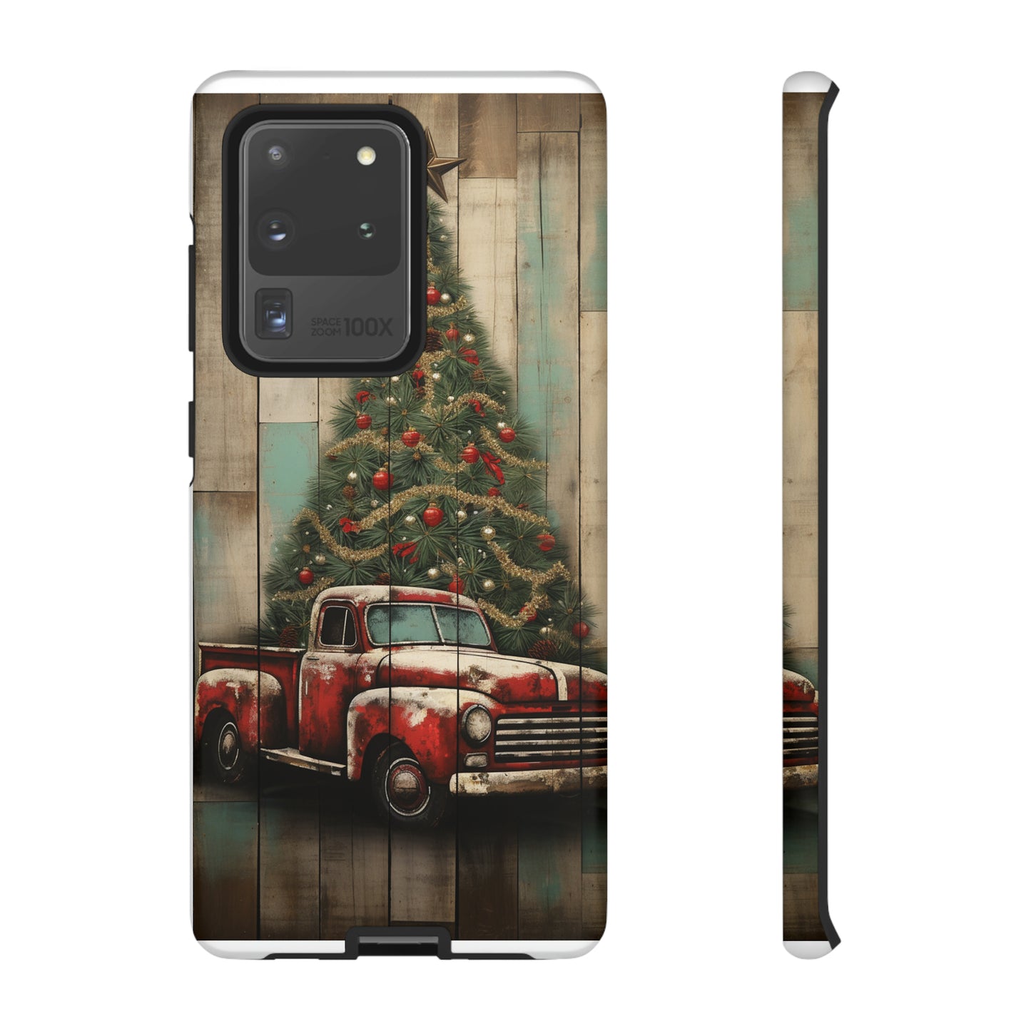 Classic Red Pickup Truck Christmas Phone Case