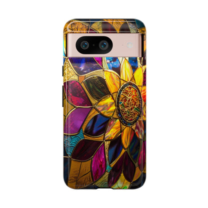 Cosmic Stained Glass Mandala Phone Case