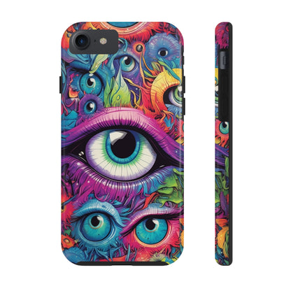 Psychedelic Eyeballs Phone Case for iPhone | Embrace a Trippy Visual Experience with Reliable Protection