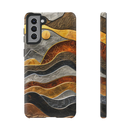 Abstract Gold and Silver Mountain Design Phone Case