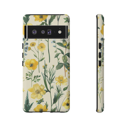 Floral Sage Yellow Wildflower Phone Case