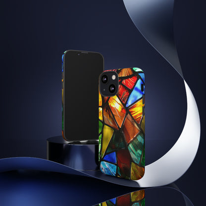 Color Explosion Abstract Stained Glass Phone Case