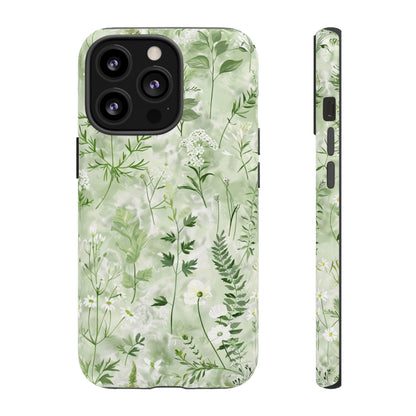 Floral Sage Green Wildflower Phone Case