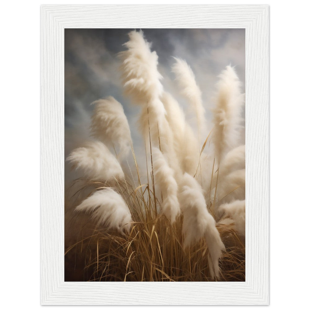 The Grass is Blowing in the Wind Wooden Framed Poster - Captivating Wall Art