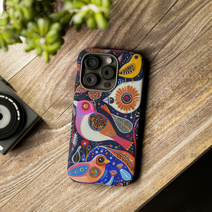 Mexican Style Bird Painting Phone Case