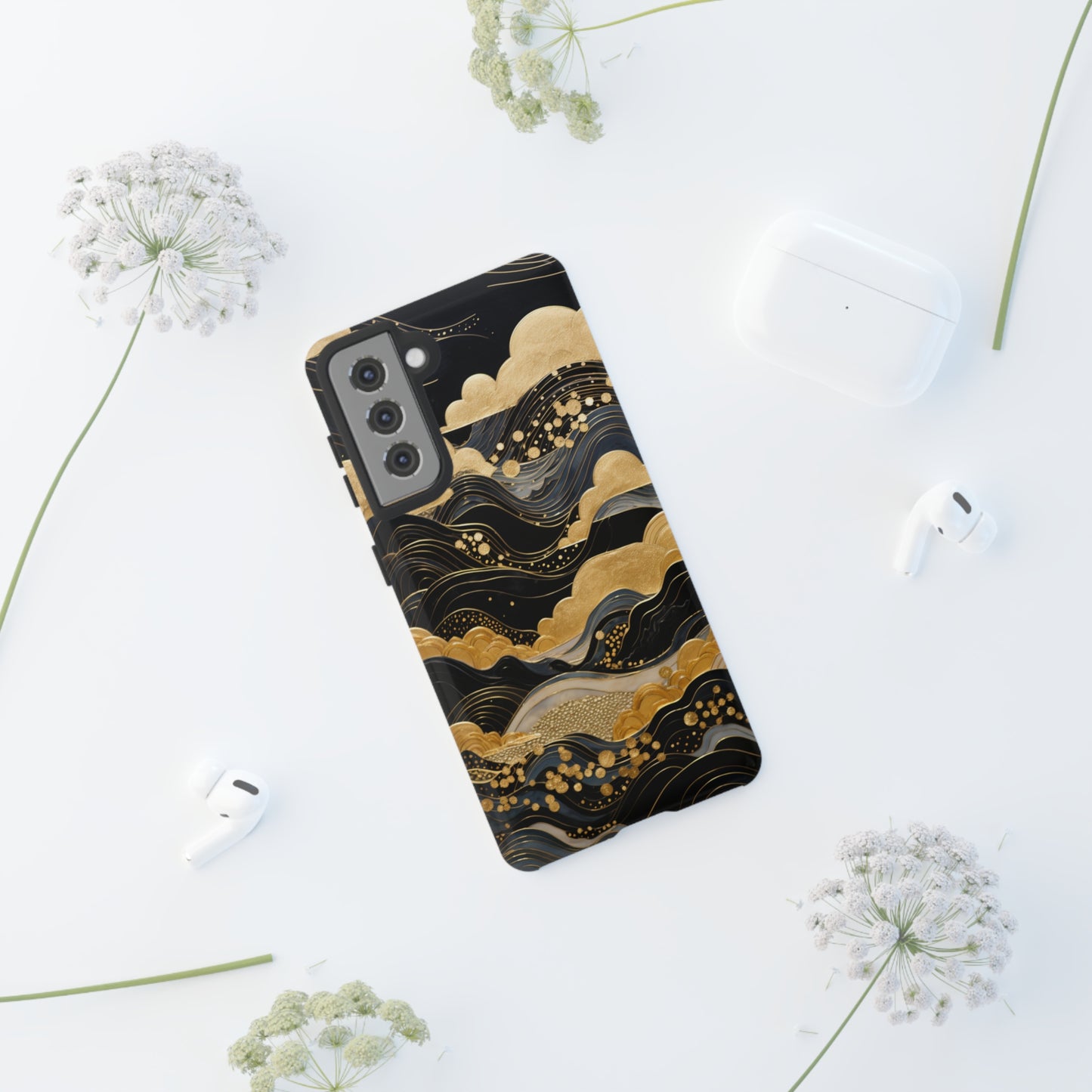 Chiyogami Mountains Tough Phone Case fits Galaxy S23 S22 S21 S20 Plus Ultra | Iphone 14 13 12 11 8 Pro Max Mini | Pixel 7 6 Pro 5 | Japanese