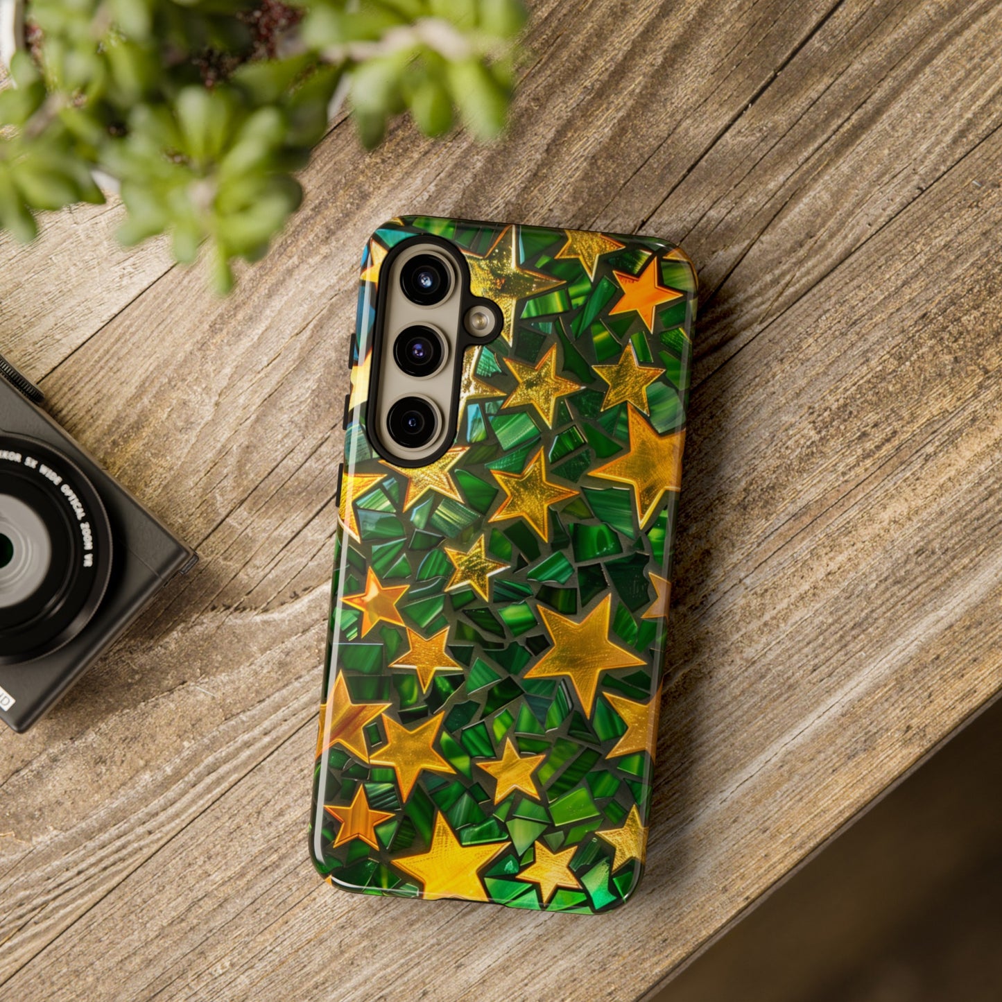 Green Celestial Stained Glass Mosaic Phone Case