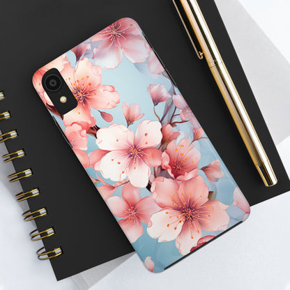 Pretty in Pink Flowers Tough iPhone Case | Floral Phone Cover