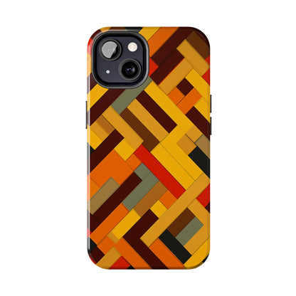 iPhone Tough Case: Intricate & Durable - The Weave Geometric Art Pattern