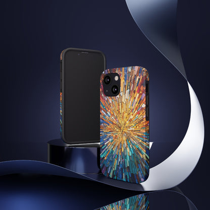 Stained Glass Sunburst Magic Tough iPhone Case | Embrace Vibrant Style and Reliable Protection