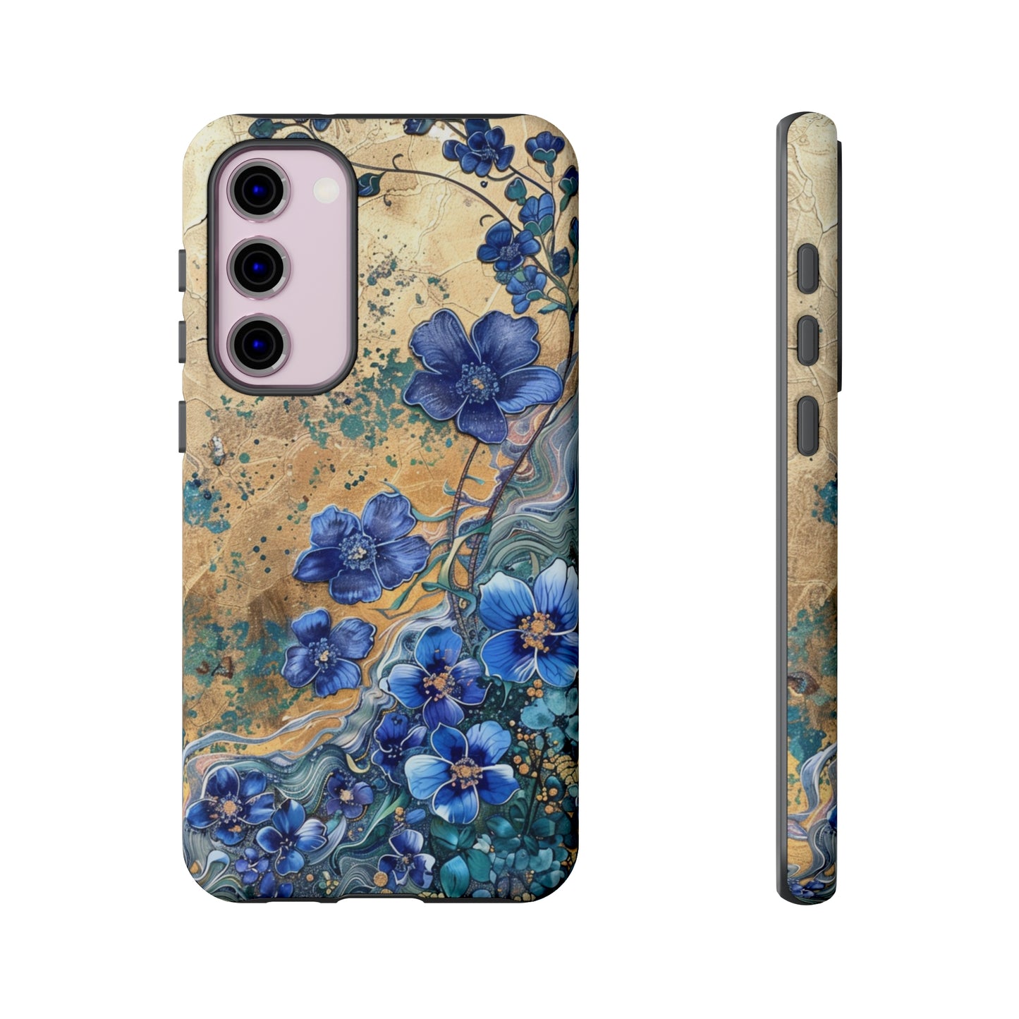 Forget Me Nots Vintage Color Splash Floral Design Phone Case