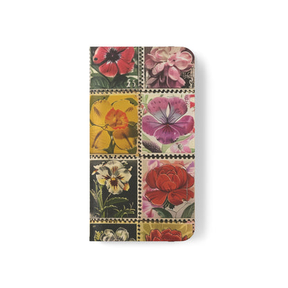 Vintage Floral Stamp Collection Flip Case
