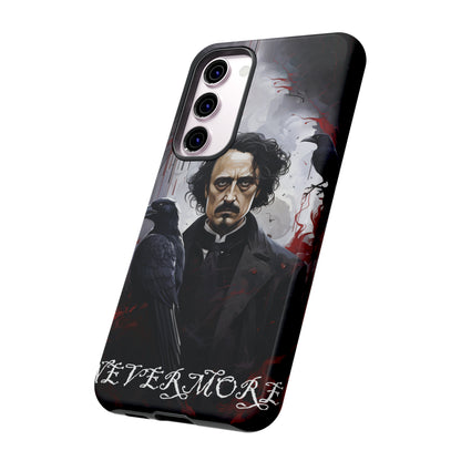 Nevermore Edgar Allen Poe, gothic Raven, Retro Samsung Galaxy Phone iPhone 15, 14 Plus 13 12 7 8 Se Horror Dark Academia Style goth Vibe