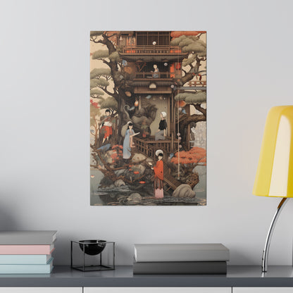 Japandi Fusion: Japanese Scandinavian Mashup | Stretched Canvas Print