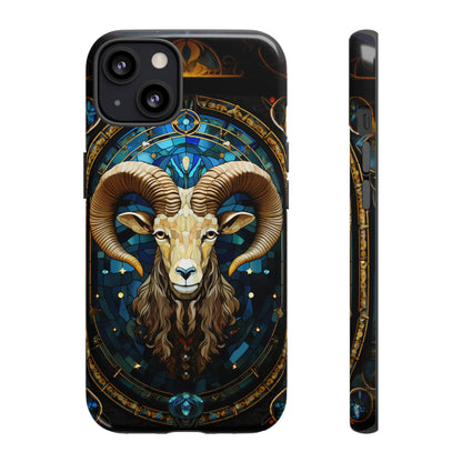 Aries Astrology Stained Glass Design Phone Case