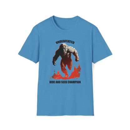 Undefeated Hide & Seek Champion Tee | Funny Bigfoot Shirt | Various Colors