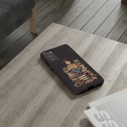 Cats and Books Phone Case